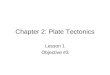 Chapter 2: Plate Tectonics Lesson 1 Objective #3