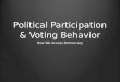 Political Participation & Voting Behavior How We Access Democracy