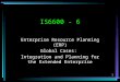 1 IS6600 - 6 Enterprise Resource Planning (ERP) Global Cases: Integration and Planning for the Extended Enterprise