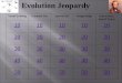 Evolution Jeopardy Vocab EvolvingCommon TiesDarwin 101Hodge PodgeSeen It Once, Seen It Twice! 10 20 30 40 50
