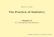 The Practice of Statistics Chapter 9: 9.1 Sampling Distributions Copyright © 2008 by W. H. Freeman & Company Daniel S. Yates