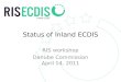 Status of Inland ECDIS RIS workshop Danube Commission April 14, 2011