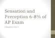 Sensation and Perception 6-8% of AP Exam Chapters 4 & 5