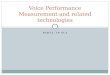 PART1: IP SLA Voice Performance Measurement and related technologies 1