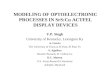 MODELING OF OPTOELECTRONIC PROCESSES IN SrS:Cu ACTFEL DISPLAY DEVICES V.P. Singh University of Kentucky, Lexington Ky A. Garcia The University of Texas