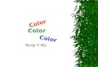 Color Tsung-Yi Wu Color. Introduction  Color is a subjective sensation produced in a brain.  In the RGB color model, a color is represented by 3 values