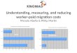 Understanding, measuring, and reducing worker-paid migration costs Manolo Abella & Philip Martin