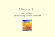 Chapter 1 Introduction: The enduring context of IHRM