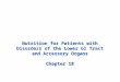 Nutrition for Patients with Disorders of the Lower GI Tract and Accessory Organs Chapter 18