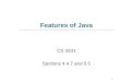1 Features of Java CS 3331 Sections 4.4.7 and 5.5