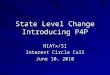 State Level Change Introducing P4P NIATx/SI Interest Circle Call June 10, 2010