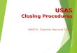 USAS Closing Procedures NWOCA Calendar Year-end 2015 1