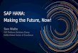 ©2015 SAP SE or an SAP affiliate company. All rights reserved. SAP HANA: Making the Future, Now! Sue Waite SAP Platform Solutions Group HANA Global Center