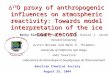 17 O proxy of anthropogenic influences on atmospheric reactivity: Towards model interpretation of the ice core record Becky Alexander, Rokjin J. Park,