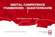 1 DIGITAL COMPETENCE FRAMEWORK - QUESTIONNAIRE 1 Slavi Stoyanov & José Janssen