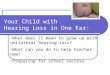 Your Child with Hearing Loss in One Ear: What does it mean to grow up with unilateral hearing loss? What can you do to help him/her now? Preparing for