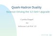Jump to first page Quark-Hadron Duality Science Driving the 12 GeV Upgrade Cynthia Keppel for Jefferson Lab PAC 23