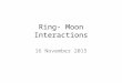Ring- Moon Interactions 16 November 2015. Shepherd Satellites of F ring