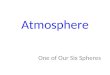 Atmosphere One of Our Six Spheres. Revisit Spheres Name the six spheres of our planet. – Lithosphere – Hydrosphere – Cryosphere – Atmosphere – Biosphere