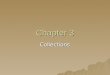 Chapter 3 Collections. Objectives  Define the concepts and terminology related to collections  Explore the basic structures of the Java Collections