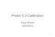 1 Phase 5.3 Calibration Gary Shenk 3/31/2010. 2 Calibration Method Calibration method largely unchanged for several years –P5.1 – 8/2008 - first automated
