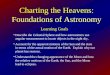 Charting the Heavens: Foundations of Astronomy Learning Goals Describe the Celestial Sphere and how astronomers use angular measurement to locate objects