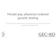 Private pay, physician ordered genetic testing Developed by Dr. Judith Allanson, Ms. Shawna Morrison and Dr. June Carroll Last updated November 2015