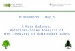 A Mass-Balance, Watershed-Scale Analysis of the Chemistry of Adirondack Lakes Discussion - Day 5