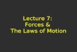 Lecture 7: Forces & The Laws of Motion. Questions of Yesterday 1) A ball is thrown vertically upwards in the air by a passenger on a train moving with