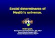 Social determinants of Health’s universe. Third part. Marcio Ulises Estrada Paneque. MD. PhD.* Genco Estrada Vinajera. MD.** Caridad Vinajera Torres. PhD.***