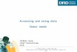 Accessing and using data Donor needs 1 Palace Street, London SW1E 5HE Abercrombie House, Eaglesham Road, East Kilbride, Glasgow G75 8EA Siobhan Carey Chief