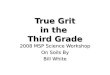 True Grit in the Third Grade 2008 MSP Science Workshop On Soils By Bill White