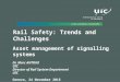 Asset management of signalling systems Dr. Marc ANTONI UIC Director of Rail System Department UIC Geneva, 24 November 2015 Rail Safety: Trends and Challenges