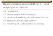Representation and modelling 3 – landscape specialisations 4.1 Introduction 4.2 Simple height field landscapes 4.3 Procedural modeling of landscapes- fractals