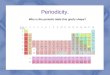 Periodicity. Why is the periodic table this goofy shape?