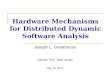 Hardware Mechanisms for Distributed Dynamic Software Analysis Joseph L. Greathouse Advisor: Prof. Todd Austin May 10, 2012