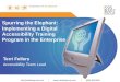 Info@ssbbartgroup.com |  | (800) 889-9659 Spurring the Elephant: Implementing a Digital Accessibility Training Program in the Enterprise