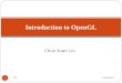Chun-Yuan Lin Introduction to OpenGL 2015/12/19 1 CG
