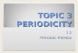 TOPIC 3 PERIODICITY 3.2 PERIODIC TRENDS. ESSENTIAL IDEA Elements show trends in their physical and chemical properties across periods and down groups