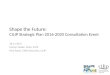 Shape the Future: CILIP Strategic Plan 2016-2020 Consultation Event 18.11.2015 Martyn Wade, Chair, CILIP Nick Poole, Chief Executive, CILIP