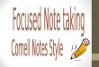 How did you learn the skill of note taking? How can this skill contribute to your success? Quickly jot an answer to these questions: Now, QUICKLY, share