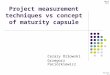 Project measurement techniques vs concept of maturity capsule Cezary Orłowski Grzegorz Paciorkiewicz March 2014 Version 1.1