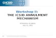 Workshop II: THE ICSID ANNULMENT MECHANISM 1 © 2012 by International Centre for Settlement of Investment Disputes. Content may be reproduced for educational