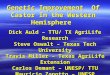 Genetic Improvement Of Castor In the Western Hemisphere Dick Auld – TTU/ TX AgriLife Research Steve Oswalt – Texas Tech University Travis Miller – Texas