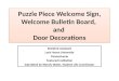 Puzzle Piece Welcome Sign, Welcome Bulletin Board, and Door Decorations Resident Assistant Lock Haven University Pennsylvania Featured Institution Submitted