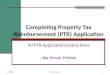 Completing Property Tax Reimbursement (PTR) Application NJ PTR Application Instructions aka Senior Freeze 11-09-2015NJ TAX TY2014 v11