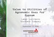 Value to Utilities of Agronomic Uses for Gypsum Lamar Larrimore Southern Company September 13, 2006
