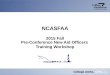 NCASFAA 2015 Fall Pre-Conference New Aid Officers Training Workshop 1