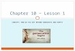 CONCEPT: HOW DO YOU GET BEYOND HARDSHIPS AND HURTS? Chapter 10 ~ Lesson 1