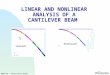 MAR120 - Cantilever Beam LINEAR AND NONLINEAR ANALYSIS OF A CANTILEVER BEAM
